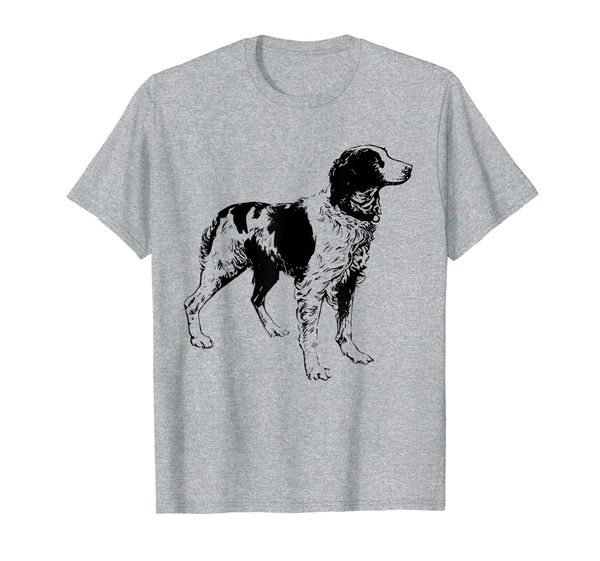 

brittany spaniel t-shirt brittany hunting dog tee shirt, White;black
