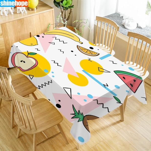 

table cloth banana pattern tablecloth waterproof fabric rectangular dust-proof cover for party home decor tv covers