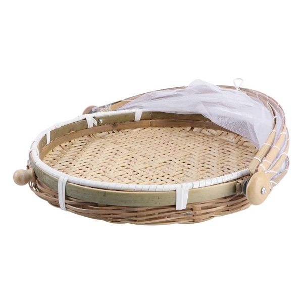 

storage baskets 1pc basket food bread home bamboo dustpan