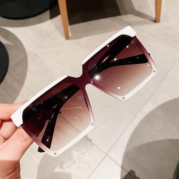 

sunglasses women luxury designer trending sqaure big frame glasses fashion american style men driving desoration uv400, White;black