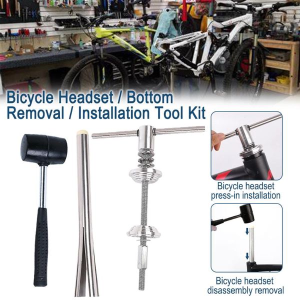 

tools headset bottom removal tool set bike cup and bracket press installation for mountain road