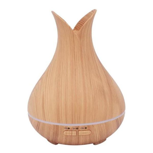 

essential oils diffusers mini two-leaf vase 150ml shallow wood grain - gb gauge