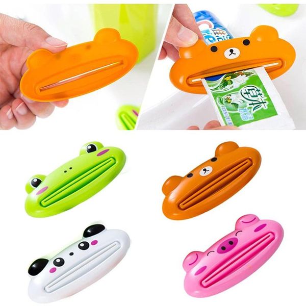 

toothbrush holders 1pcs of animal toothpaste easy dispenser plastic squeezer rolling tool bathroom facial cleanser