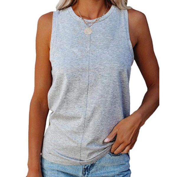 

women's t-shirt women summer tank casual sleeveless solid o neck loose pullover tee basic white black vest female plus size s-5xl shir