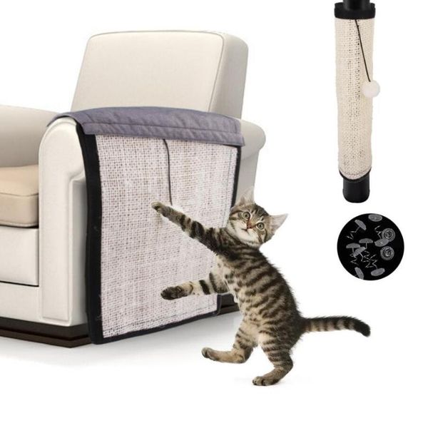 

cat ball toy scratching mat sisal sofa pet furniture cover washable durable cats scratcher pad anti-scratch toys
