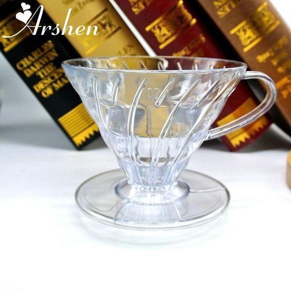 

coffee filters arshen handy 2/4 cups plastic dripper heat-resistant barista percolators home office kitchen tea tools coffeeware