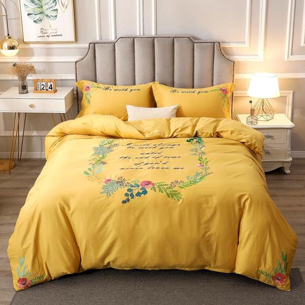 

4pcs bedding set  king size duvet cover bed sheet pillow case linen sets