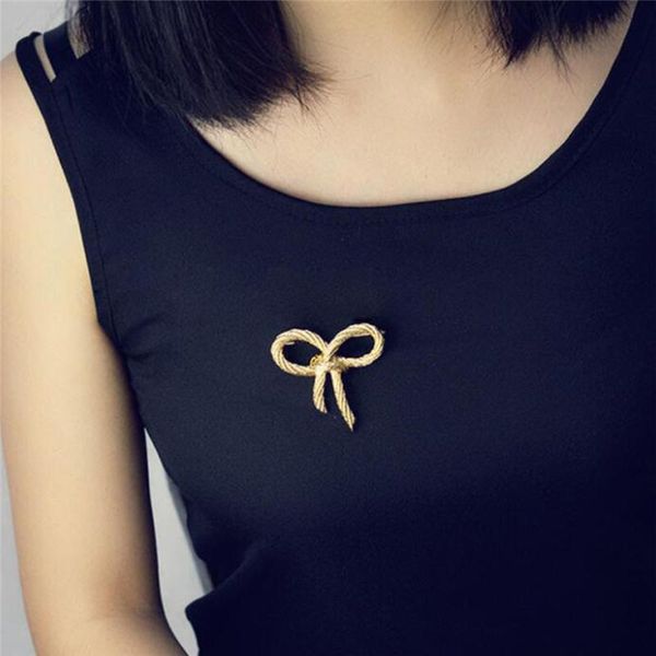 

pins, brooches cute rope pattern brooch pin woman pins exquisite bag metal badges jewelry clothes decorations fashion bijoux, Gray
