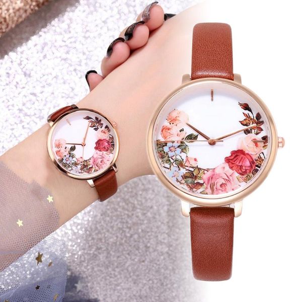 

wristwatches women fashion quartz watch casual small fresh analog pastoral style wrist with synthetic leather band relogio feminino, Slivery;brown