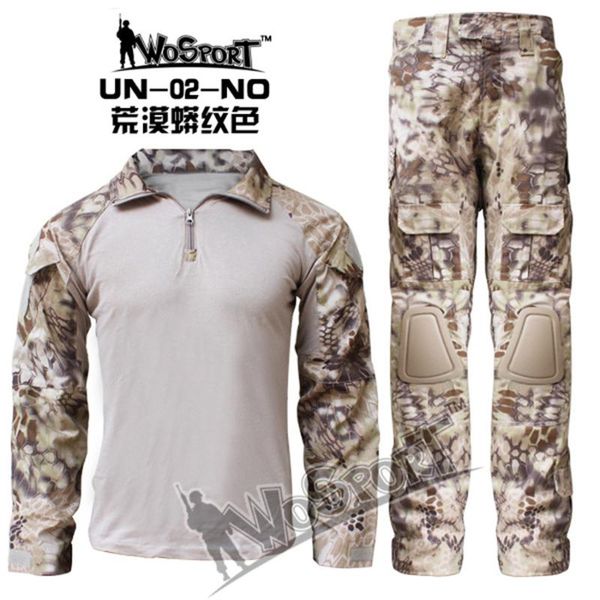 

hunting sets wosport men tactical suit outdoors mountaineering frog military training hiking clothes camo combat nylon m-xxl