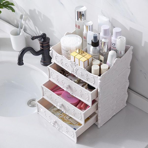 

bathroom storage & organization large plastic deskcosmetic jewelry box makeup organizer boxes holder cosmetics brush
