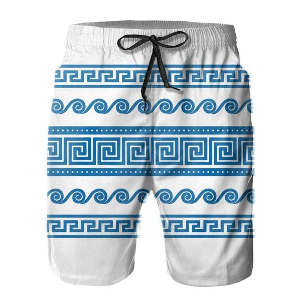 

men's shorts men pants ancient greek shapes surfing beach board swim trunks sport quick dry mesh casual pretty short for adult, White;black