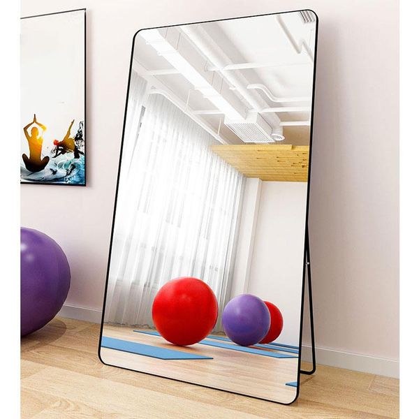

mirrors litex thickened u-shaped aluminum frame movable floor mirror