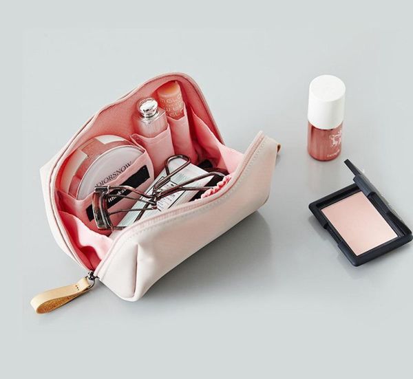 

pc korean style solid cosmetic bag women bow tie makeup waterproof travel neceser wash beauty case organizer bags & cases