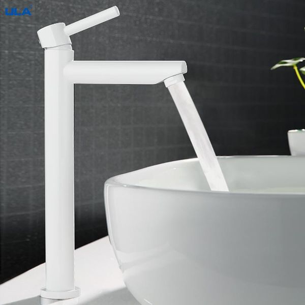 

bathroom sink faucets ula brass tall basin faucet white washbasin water cold mixer bath tap waterfall
