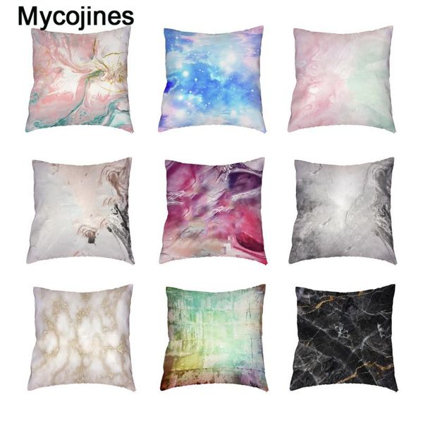

color creative marble decorative pillow covers polyester peach skin 45*45 cm cushion cover farmhouse home sofa chair decoration cushion/deco