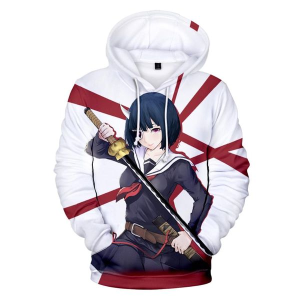

men's hoodies & sweatshirts hooded sweatshirt japanese anime armed girl's machiavellism3d print men women casual clothes, Black