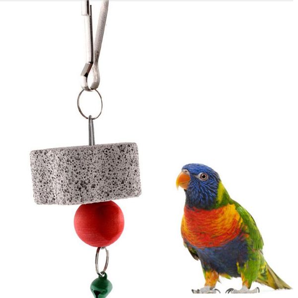

4cm mineral birds parrot grinding stone toy mouth molars hanging string chewing cage parakeet cockatiel other bird supplies