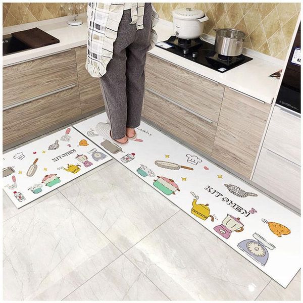 

kitchen printed non-slip carpet absorb water and oil floor mat rug dc120 bath mats