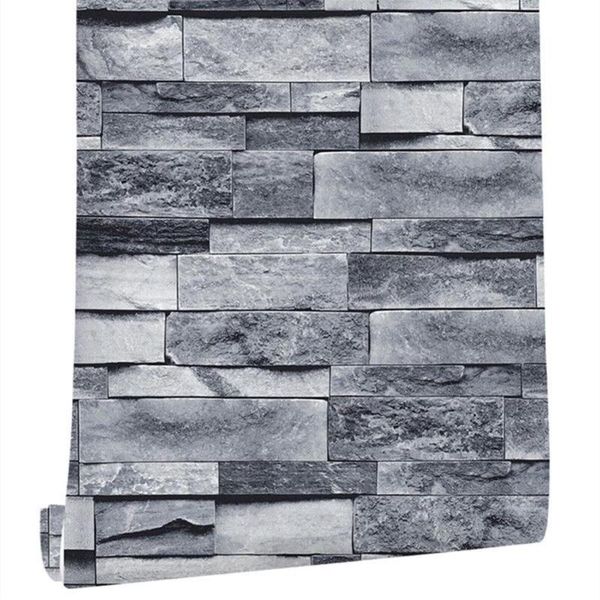 

wallpapers self adhesive vintage 3d wallpaper brick stone pattern pvc peel and stick living room tv background waterproof