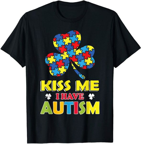 

kiss me i have autism awareness boys mens t-shirt, White;black