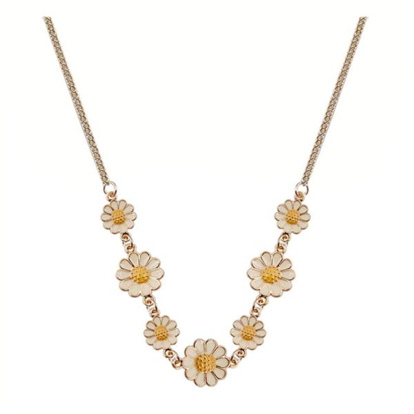 

chains sticks jewelry brand charm 7 flowers trendy necklace, Silver