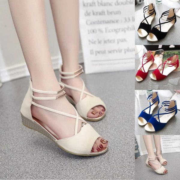 

summer women sandals sweet flats comfortable beach flip flops casual shoes fashion footwear, Black