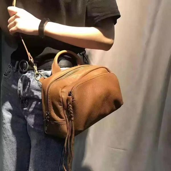 

evening bags 2021 multi-layer fashionable soft leather one shoulder crossbody bag