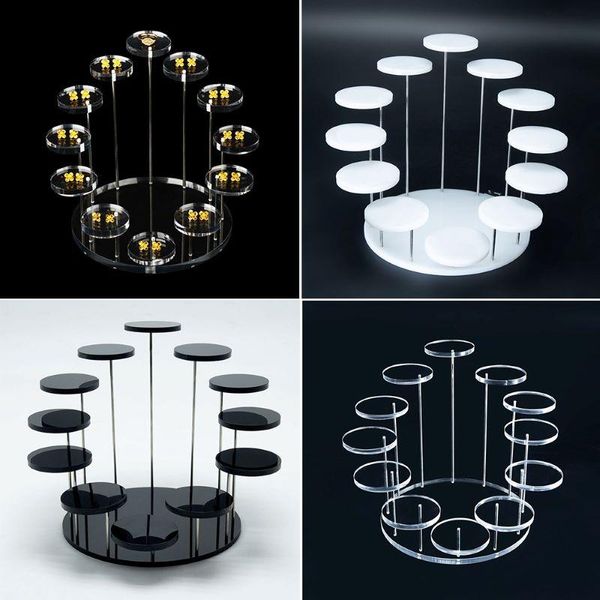 

tray fashion multilayer acrylic jewelry ring pendant display stand storage box