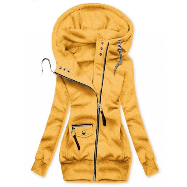 

women's jackets ladies aesthetic hoodie korean clothes women solid jacket zipper pocket sweatshirt long sleeve coat sudadera, Black;brown