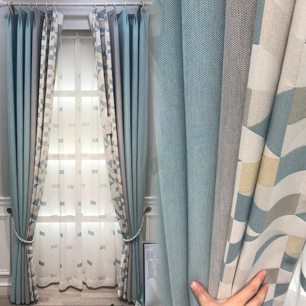 

curtain & drapes curtains finished for living room bedroom simple modern floor window blackout nordic style