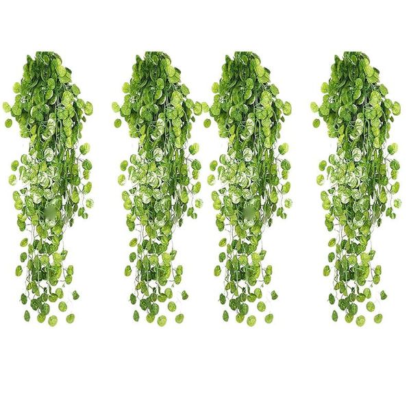 

decorative flowers & wreaths 4pcs artificial ivy leaf garland fake plants hanging begonia leaves wall decoration party wedding vines