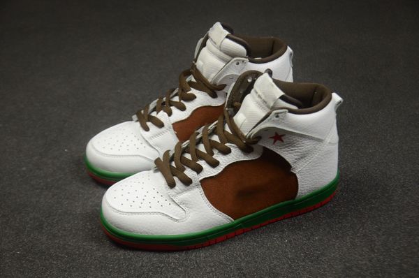 

original version high cali skateboard shoes white brown casual runner built-in cellular outdoor trainers sneakers sports come with box
