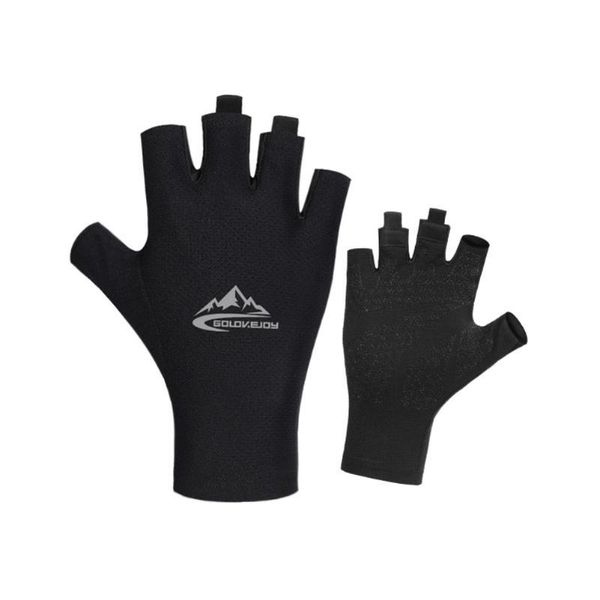 

cycling gloves multipurpose multifunctional fishing fingerless stylish fashionable for kayaking paddling hiking q, Black