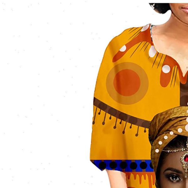 

women dresses womens fashion african vintage print middle sleeve v neck casual mini dress undefined robe longue femme ete, Black;gray