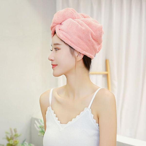 

towel 2pcs of bathroom dry hair caps long quick-drying absorbent micro-fiber breathing reusable shower cap #30