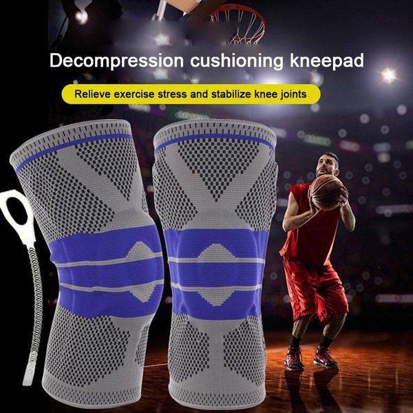 

spring support nylon padded knee pads brace meniscus patella protector sports safety protection kneepad ed889 elbow, Black;gray