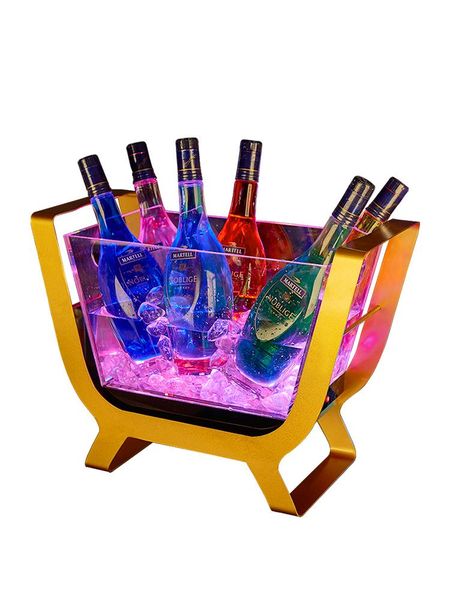 

tablewine racks creative bar luminous ice bucket led charging stainless steel red rack champagne boat can automatically