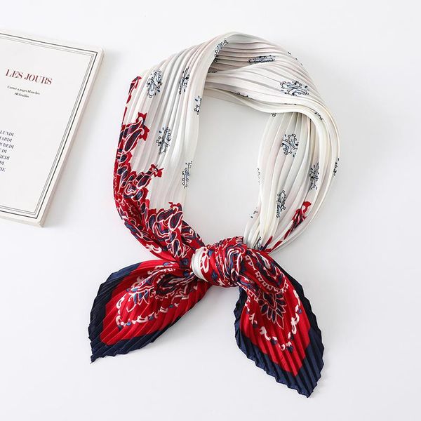 

scarves 2021 silk scarf lady hair band shawl wraps fashion women bandana female neckerchief hijab crinkle foulard summer, Blue;gray