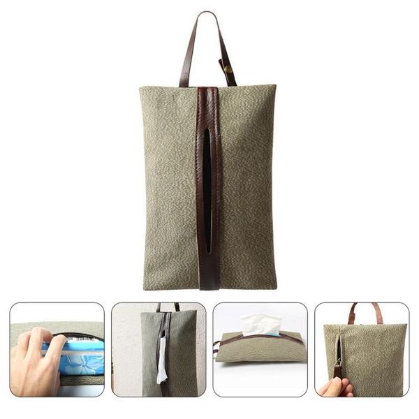 

tissue boxes & napkins 1pc unique hanging container car napkin bag pendant storage