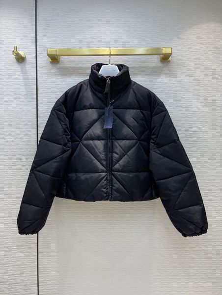 

milan runway down & parkas 2021 winter lapel neck long sleeve panelled women's coats designer brand same style outerwear 0808-19, Black