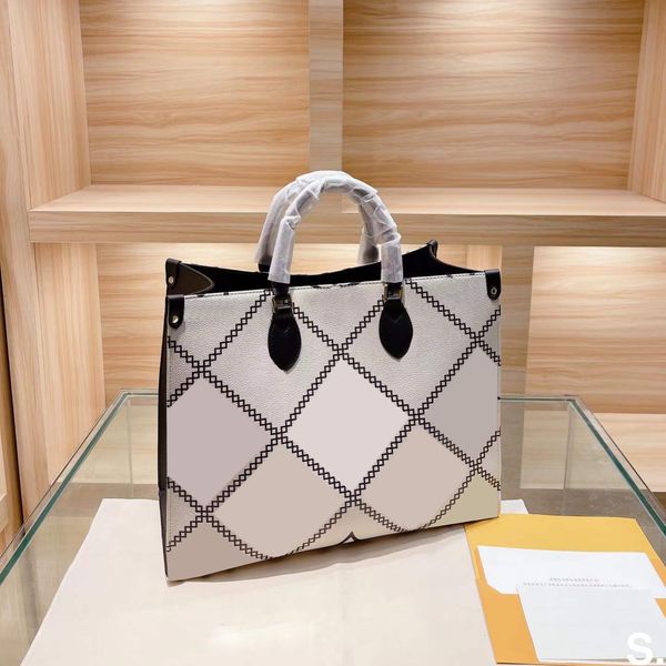

luxurys designers bags women shoulder handbag onthego mummy bag large capacity square letter handbags lady messenger purse 3 colors style go