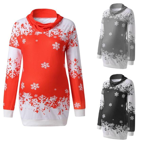 

women's blouses & shirts women christmas maternity nursing long sleeve pregnant blouse robe de noel femme camiseta feminina magliet, White
