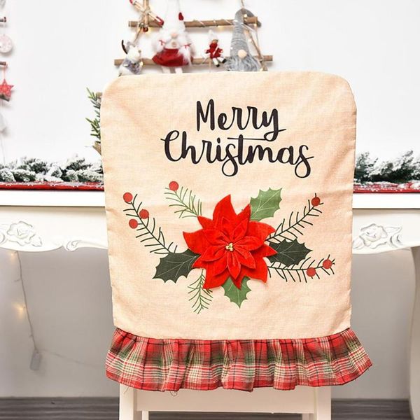 

chair covers christmas decoration flower back cover car 56 x 45 cm 3x @t