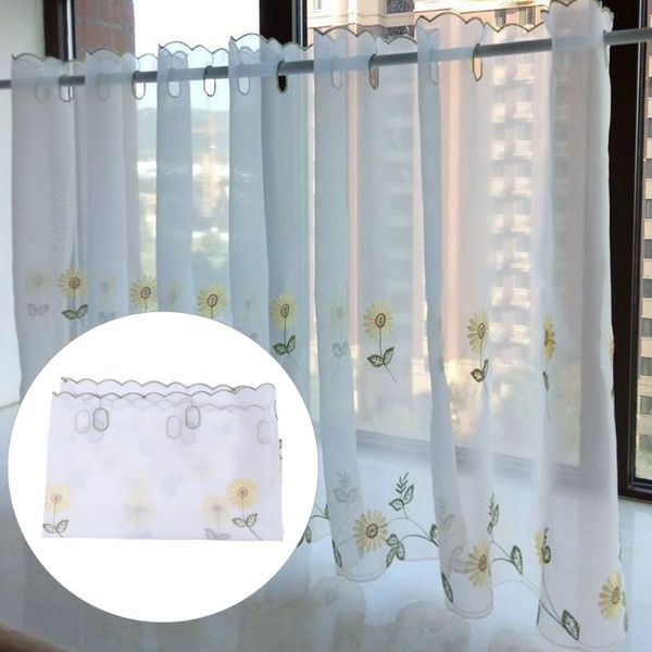 

curtain & drapes fashion short translucent daisy house decoration