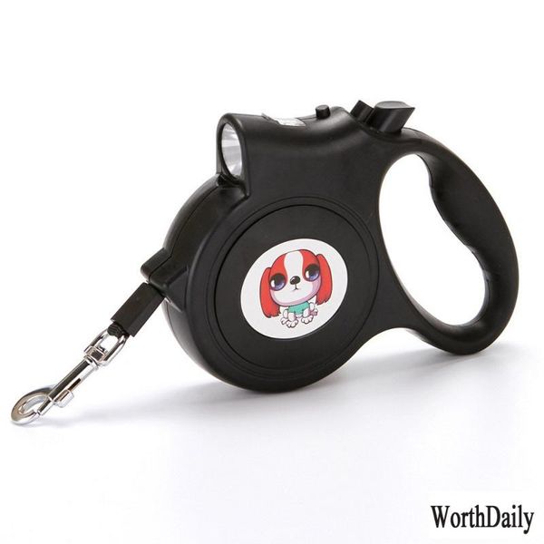 

dog collars & leashes 5m retractable leash flexible automatic dogs traction rope for small and medium-sized pet products