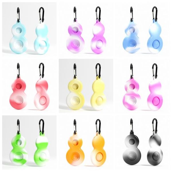 

2021 toy pop fidget locator tracker anti-loss device key chain applies to apple airtags silicone case 19 color mixed