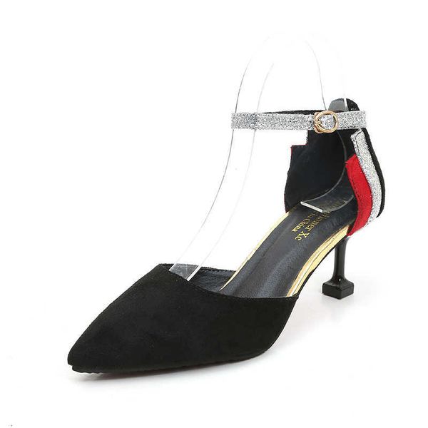 

sandals crystal fixed mode bling bombs elegant women fine leaps point high foot shoes wedding nupcial stiletto 46zp, Black