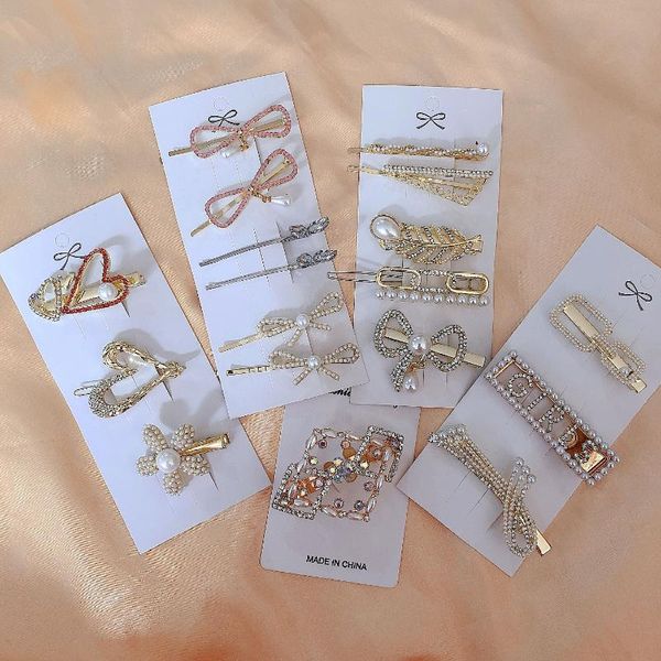 

hair clips & barrettes muylinda fashion gold color hairpins with pearls jewelry ladies rhinestone pin for women head wear accessories, Golden;silver