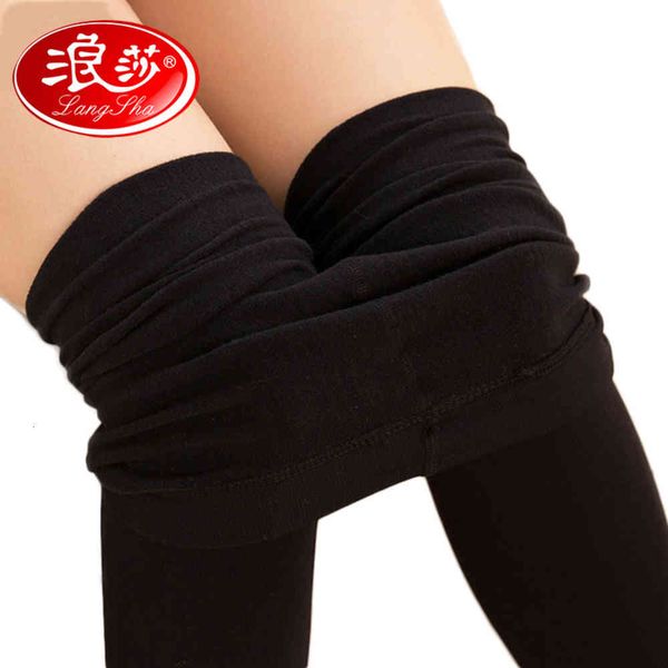 

leggings plush silk autumn winter bare leg with pantyhose thin velvet stepping feet thickened flesh, Black